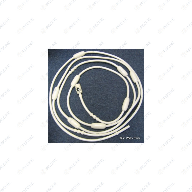 Tuyau d'alimentation blanc 9 m/8 flotteurs/3 raccords tournants/prise murale - (Polaris)