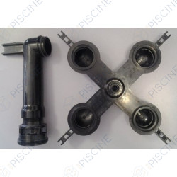 Traversée inférieure, coude et support (ex- H-17-0025) - Filtre Clean & Clear Plus (PENTAIR) reference H-17-0035