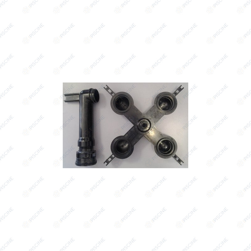 Traversée inférieure, coude et support (ex- H-17-0025) - Filtre Clean & Clear Plus (PENTAIR) reference H-17-0035