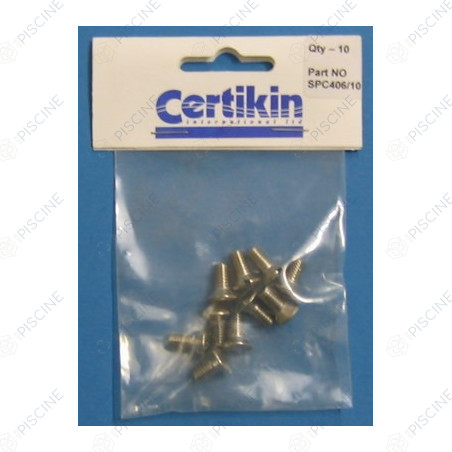 Vis de Couvercle SK M6 X 12mm - kit de 10 (CERTIKIN) Skimmer
