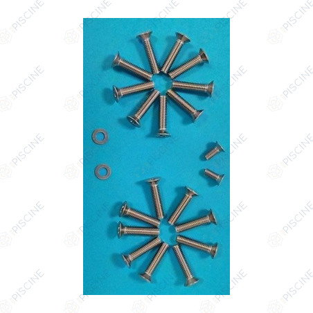 Vis SK Liner/Pisc Préfab (kit de 18 + 2 vis + 2 rondelles) (POOL'S) Skimmer GM 420x205 / PM 280x205