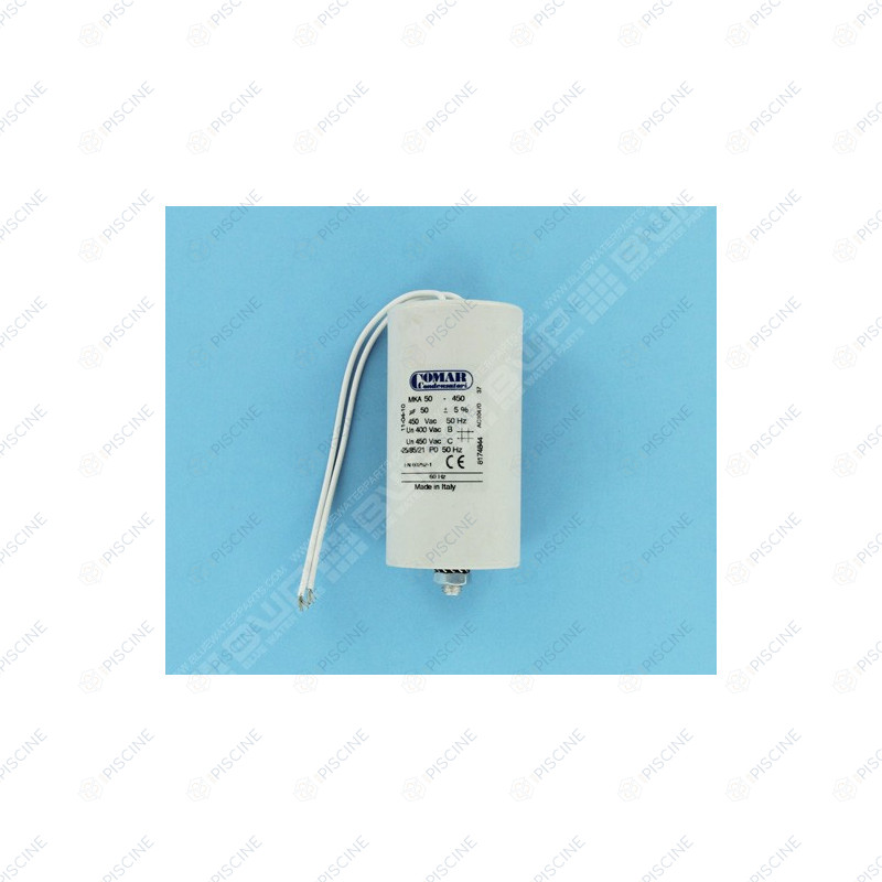 Condensateur MKA 50 µF 450V 50X94 avec Vis M8  cable 150mm long reference 8174844
