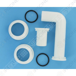 Kit jonction vanne AST (droit et coudé) 1 1/2'' à coller - (Peraqua) Vanne Side Ocean V6 1"1/2