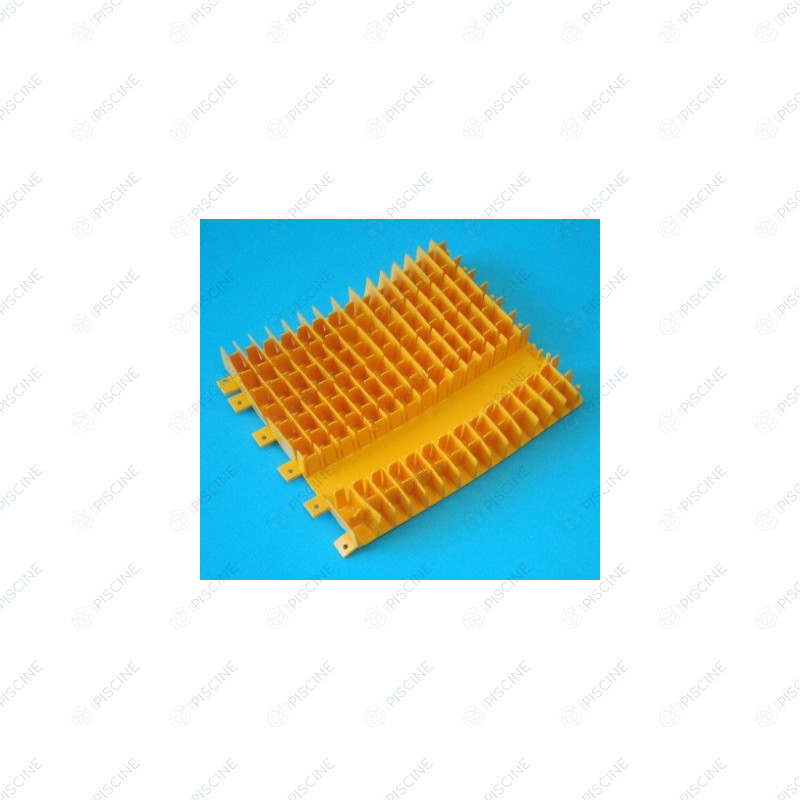 Brosse PVC jaune (modèle pour anneau 6101611) pour Dolphin SWASH TC/Nauty/Pullit E70 E90 (Maytronics)