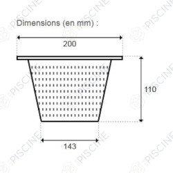 Panier SK (POOL'S) reference 1215210