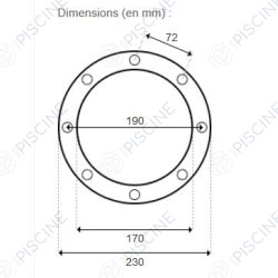 Bride + Joints + Vis PARKER 20 mm - Bonde de fond 2'' Liner Easyline relookée large (ASTRAL) reference 4402021103