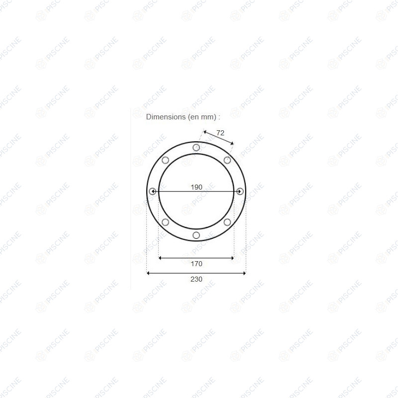 Bride + Joints + Vis PARKER 20 mm - Bonde de fond 2'' Liner Easyline relookée large (ASTRAL) reference 4402021103 Bride + Joints + Vis PARKER 20 mm - Bonde de fond 2'' Liner Easyline relookée large (ASTRAL) reference 4402021103