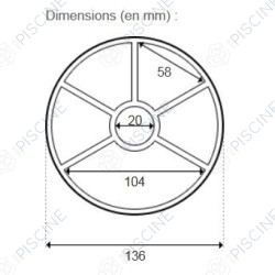 Joint étoile 1 1/2'' Vanne Top/Side (MIDAS) Vanne Side 1 1/2''