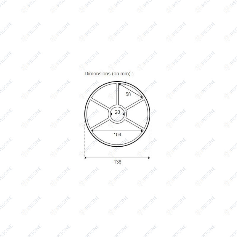 Joint étoile 1 1/2'' Vanne Top/Side (MIDAS) Vanne Side 1 1/2''
