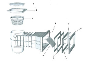 Panier De Skimmer Weltico 62513 - Panier Filtre Piscine ABS Diamètre Haut 197mm